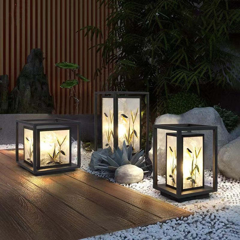 Chinese Crackle Enamel Galvanized Post Light