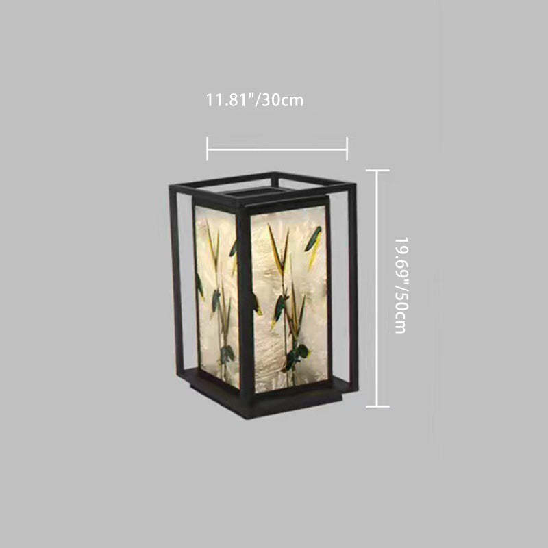 Chinese Crackle Enamel Galvanized Post Light — 220V-240V For UK/AU / Warm Light (3000K)