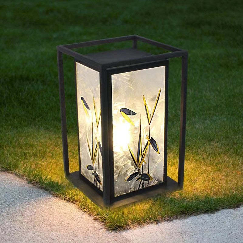 Chinese enamel crackle black acrylic steel outdoor post lights, Lighom