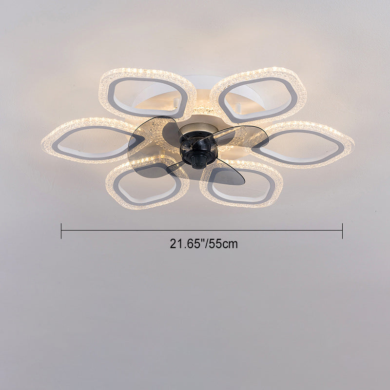 Contemporary Flower Mount Ceiling Fan