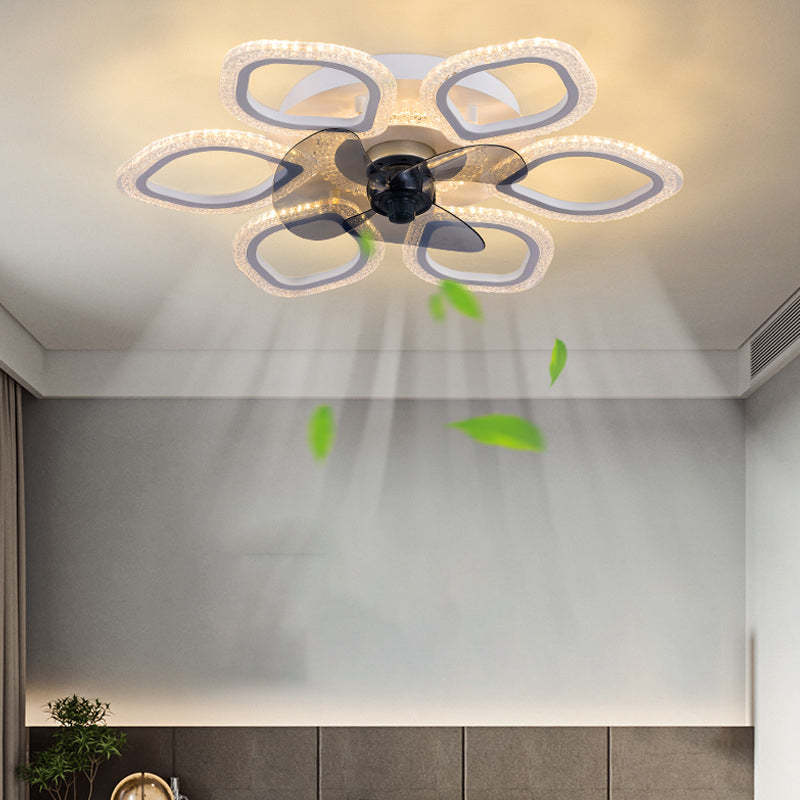 Contemporary Flower Mount Ceiling Fan
