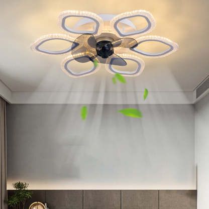 Contemporary Flower Mount Ceiling Fan