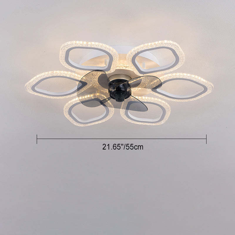 Contemporary Flower Mount Ceiling Fan