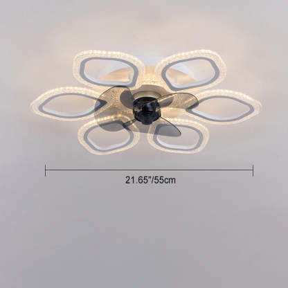 Contemporary Flower Mount Ceiling Fan