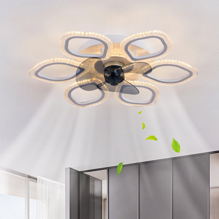 Contemporary Flower Mount Ceiling Fan