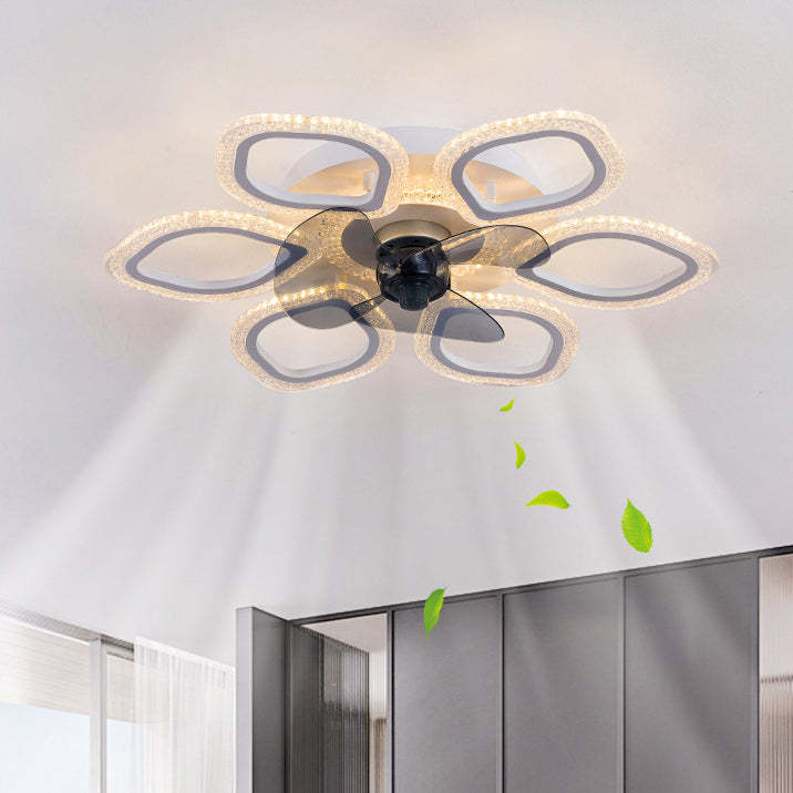 Contemporary Flower Mount Ceiling Fan