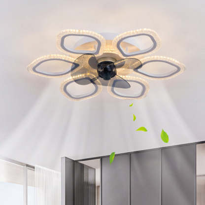 Contemporary Flower Mount Ceiling Fan