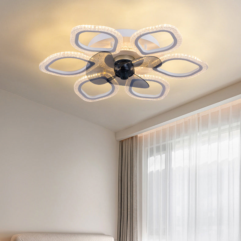 Contemporary Flower Mount Ceiling Fan