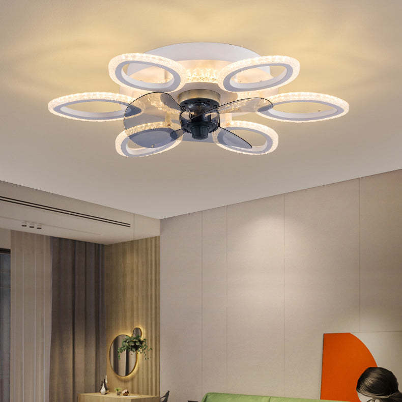 Contemporary Flower Mount Ceiling Fan