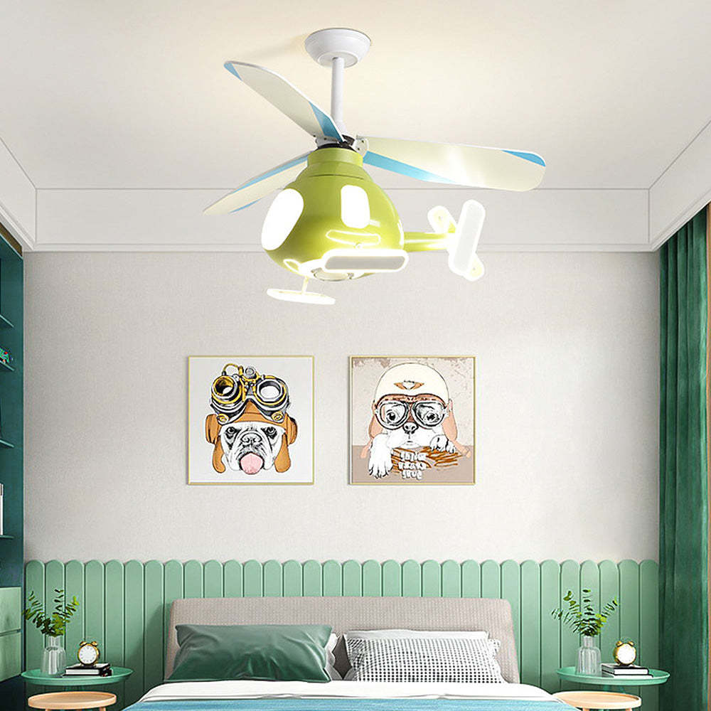 Contemporary Helicopter Ceiling Fan Light