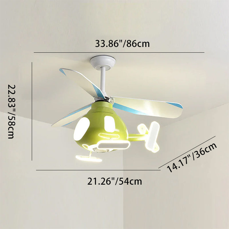 Contemporary Helicopter Ceiling Fan Light