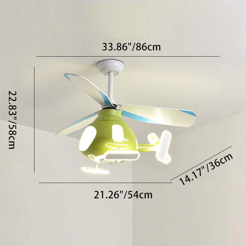 Contemporary Helicopter Ceiling Fan Light