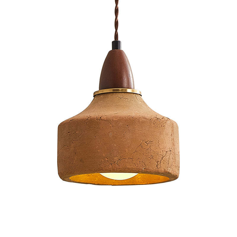 Japanese Wood Ceramic Round Pendant Light - Us