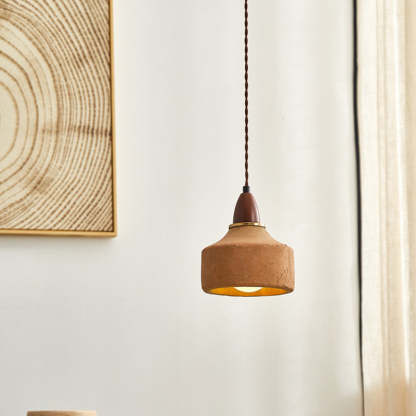 Japanese Wood Ceramic Round Pendant Light - Us