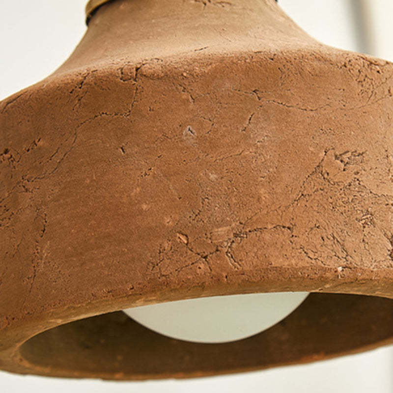 Japanese Wood Ceramic Round Pendant Light - Us