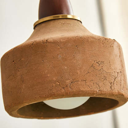 Japanese Wood Ceramic Round Pendant Light - Us