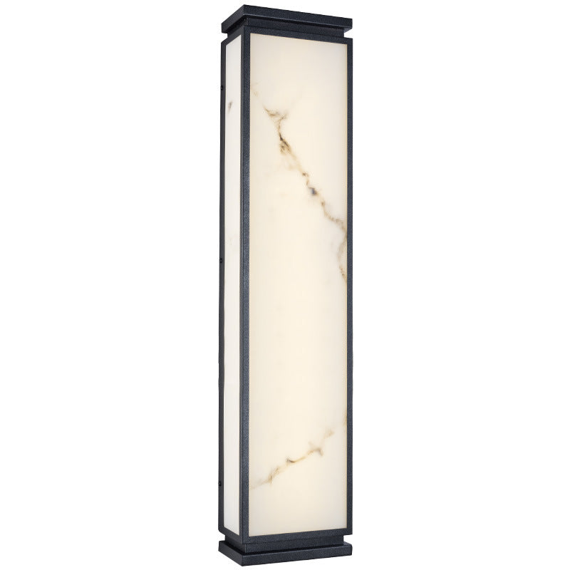 Chinese Stainless Steel Faux Marble LED Outdoor Wall Sconce