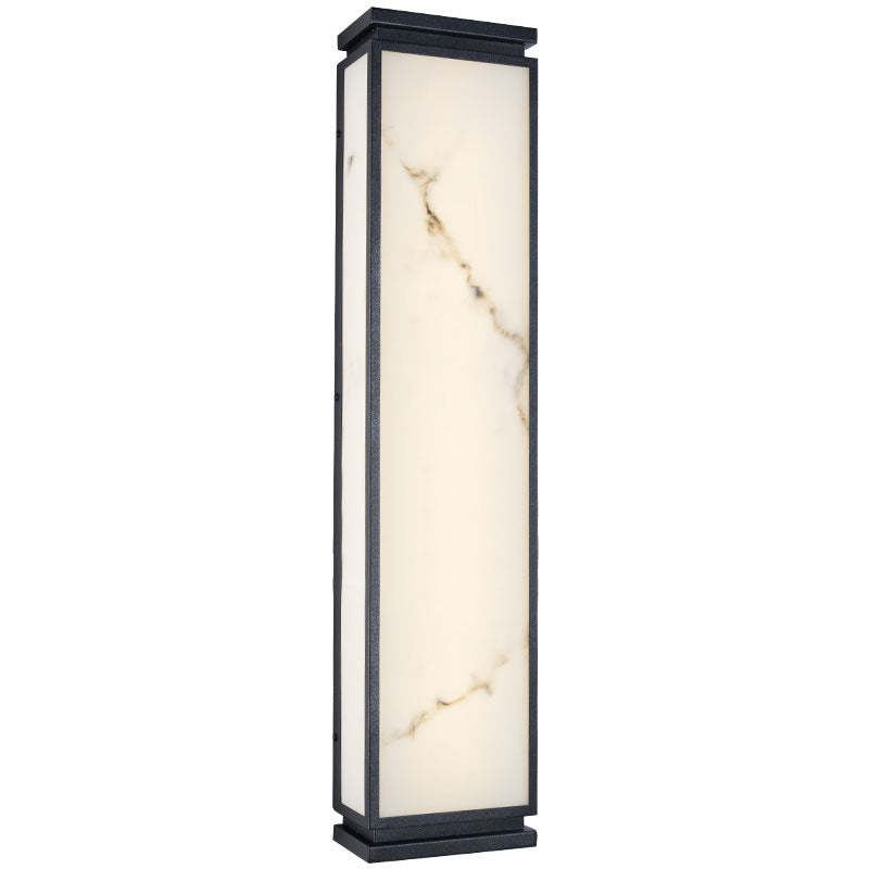 Chinese Stainless Steel Faux Marble LED Outdoor Wall Sconce