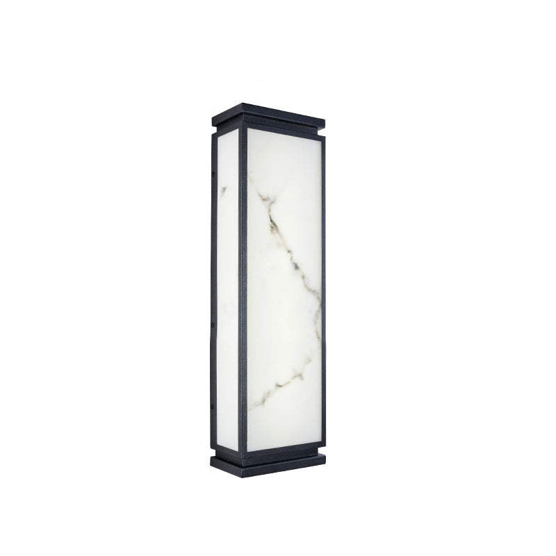 Chinese Stainless Steel Faux Marble LED Outdoor Wall Sconce