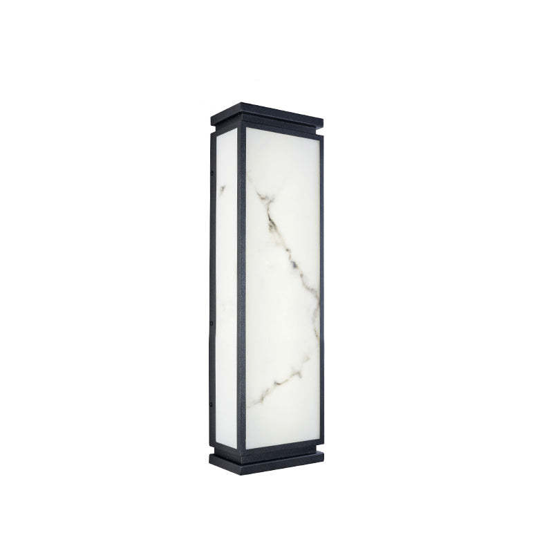 Chinese Stainless Steel Faux Marble LED Outdoor Wall Sconce