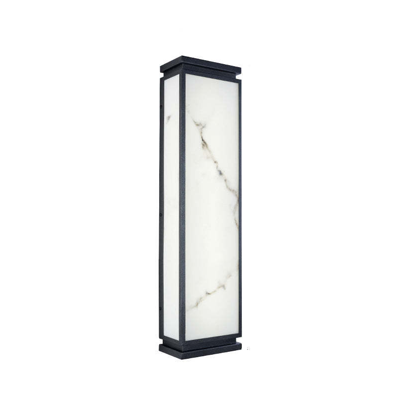 Chinese Stainless Steel Faux Marble LED Outdoor Wall Sconce