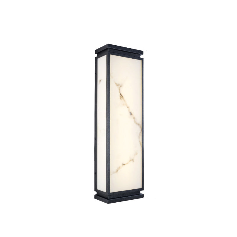 Chinese Stainless Steel Faux Marble LED Outdoor Wall Sconce