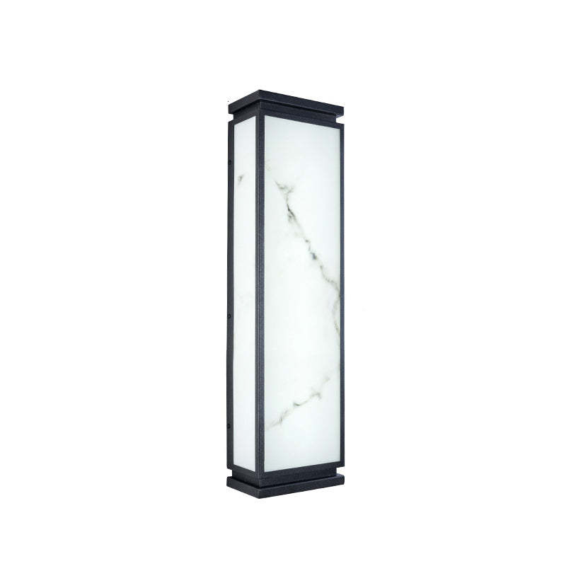 Chinese Stainless Steel Faux Marble LED Outdoor Wall Sconce