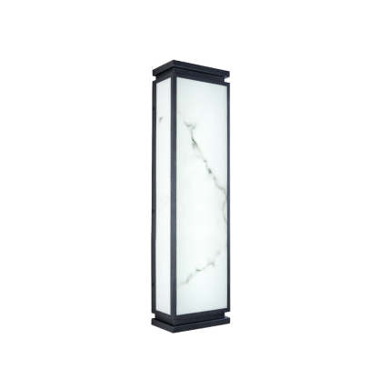 Chinese Stainless Steel Faux Marble LED Outdoor Wall Sconce