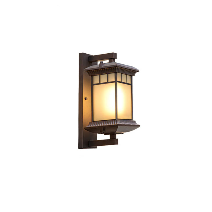 Chinese Aluminum Glass Column Outdoor Wall Sconce
