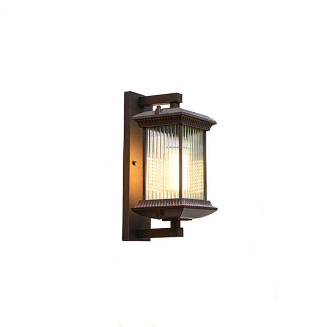 Chinese Aluminum Glass Column Outdoor Wall Sconce