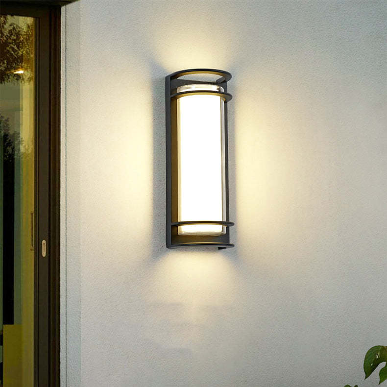 Industrial Aluminum Acrylic Cylinder LED Wall Sconce