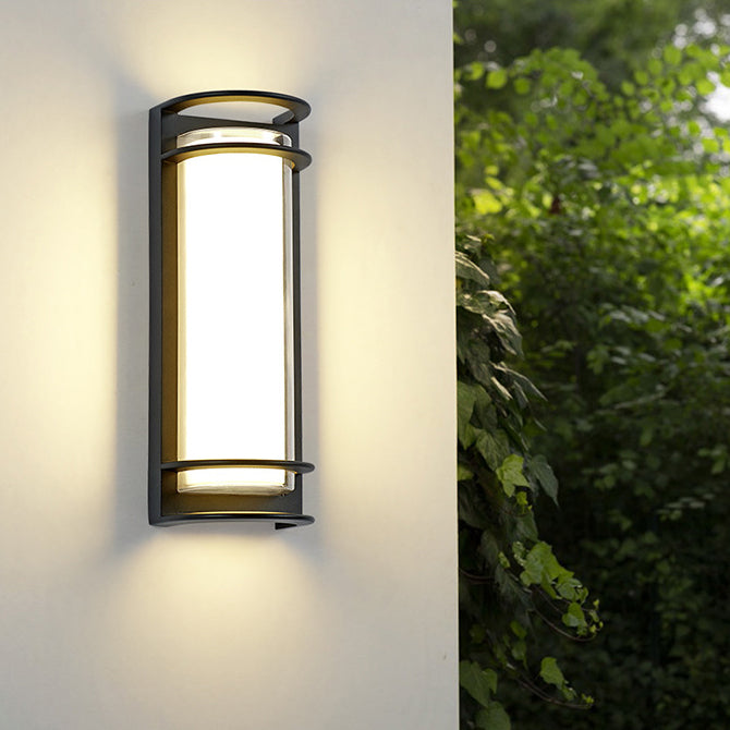 Industrial Aluminum Acrylic Cylinder LED Wall Sconce