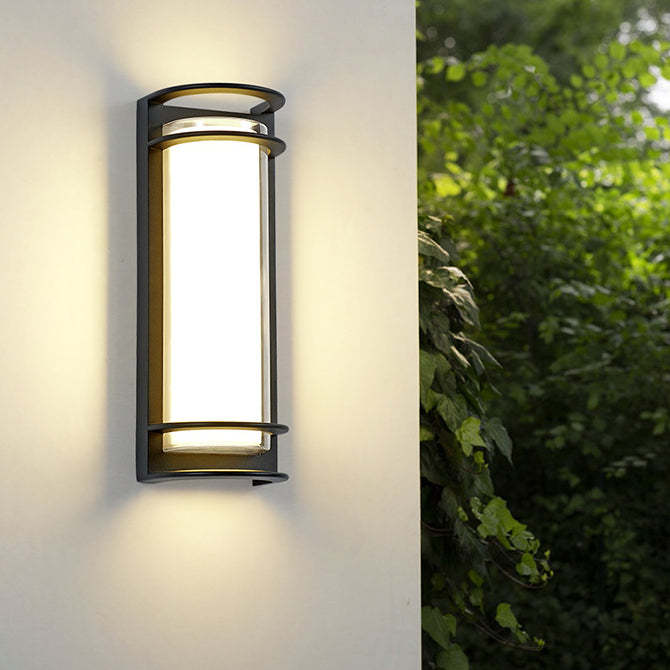 Industrial Aluminum Acrylic Cylinder LED Wall Sconce