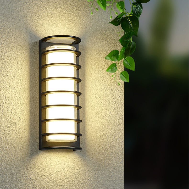 Industrial Aluminum Acrylic Cylinder LED Wall Sconce