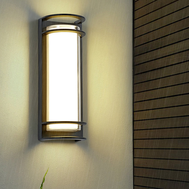 Industrial Aluminum Acrylic Cylinder LED Wall Sconce