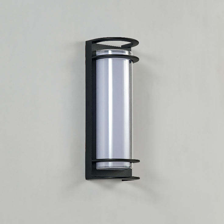 Industrial Aluminum Acrylic Cylinder LED Wall Sconce