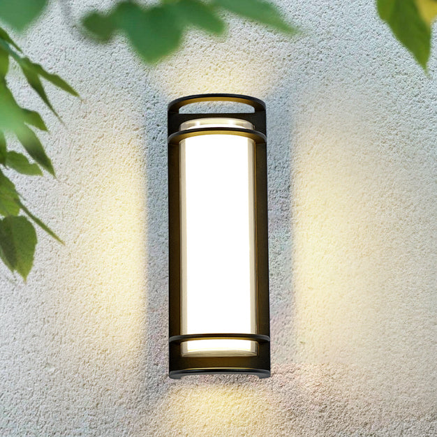 Industrial Aluminum Acrylic Cylinder LED Wall Sconce