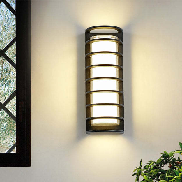 Industrial Aluminum Acrylic Cylinder LED Wall Sconce
