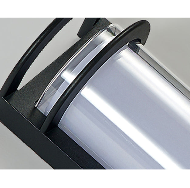 Industrial Aluminum Acrylic Cylinder LED Wall Sconce