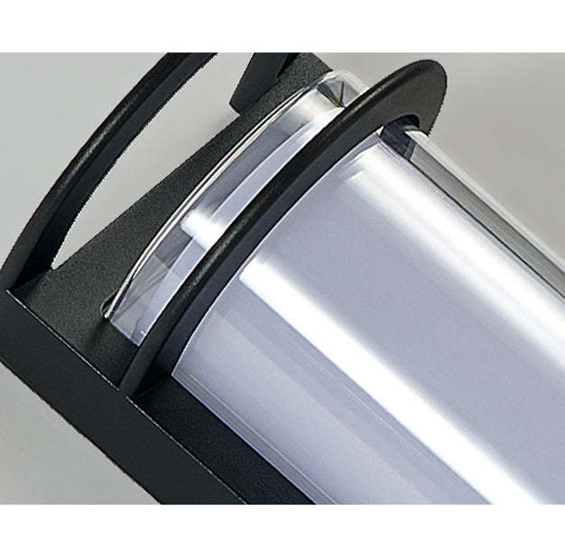 Industrial Aluminum Acrylic Cylinder LED Wall Sconce
