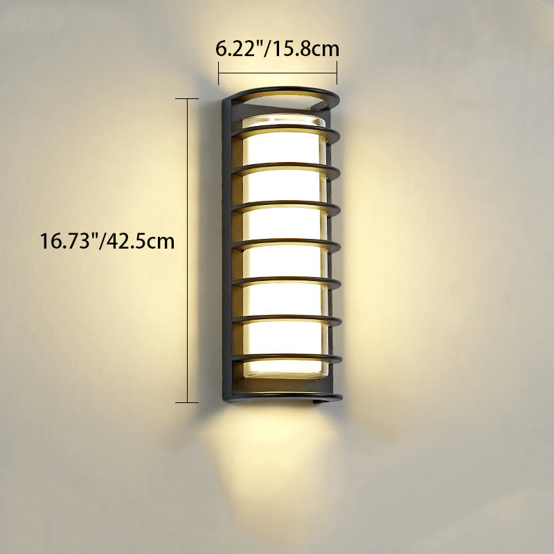 Industrial Aluminum Acrylic Cylinder LED Wall Sconce