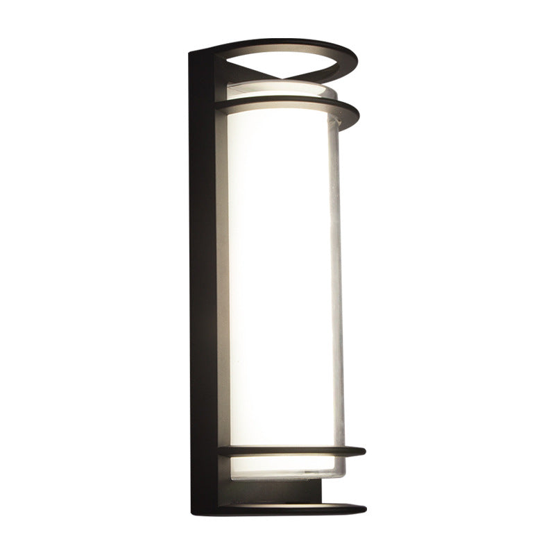 Industrial Aluminum Acrylic Cylinder LED Wall Sconce