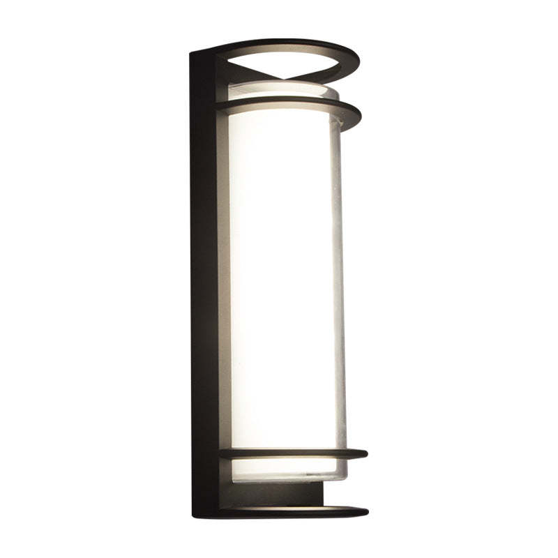 Industrial Aluminum Acrylic Cylinder LED Wall Sconce