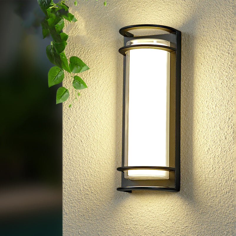 Industrial Aluminum Acrylic Cylinder LED Wall Sconce