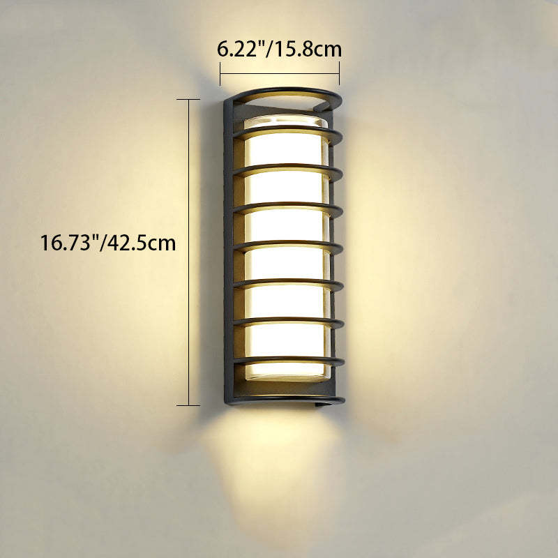 Industrial Aluminum Acrylic Cylinder LED Wall Sconce