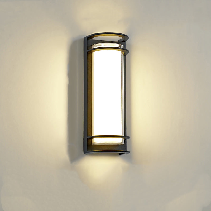 Industrial Aluminum Acrylic Cylinder LED Wall Sconce