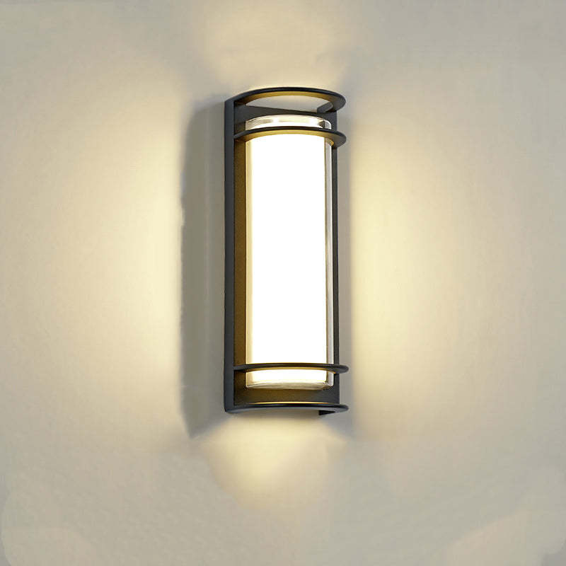 Industrial Aluminum Acrylic Cylinder LED Wall Sconce