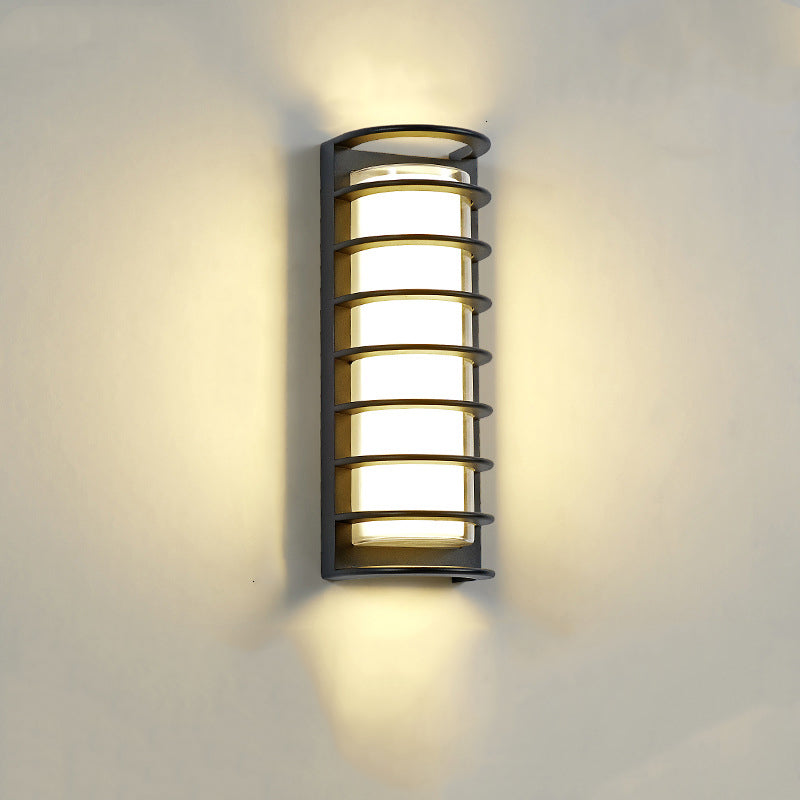 Industrial Aluminum Acrylic Cylinder LED Wall Sconce