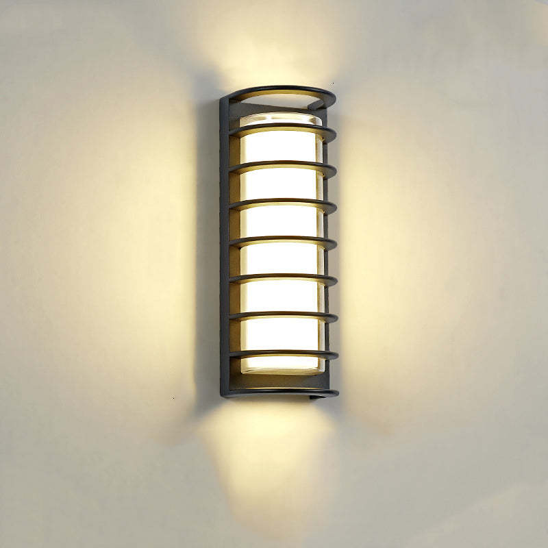 Industrial Aluminum Acrylic Cylinder LED Wall Sconce