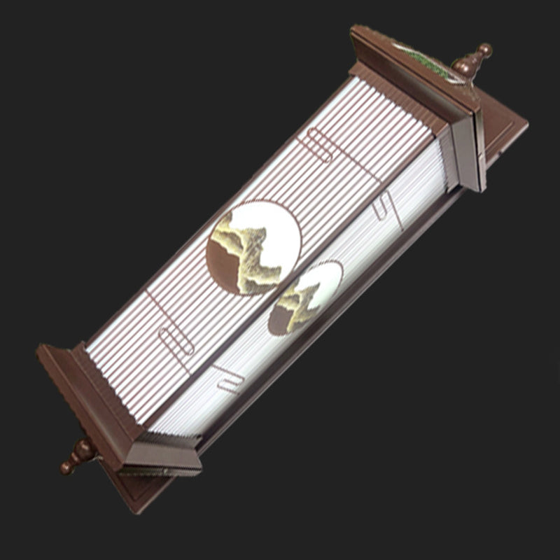 Chinese Aluminum Glass Rectangular Solar LED Wall Sconce